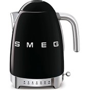 تصویر کتری برقی مدرج اسمگ رنگ مشکی مدل KLF04BLEU smeg kettle KLF04 bleu