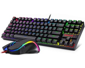 تصویر اندل موس گیمینگ و کیبورد مکانیکی ردراگون مدل COMBO 2IN1 RED DRAGON K552 RGB MECHANICAL GAMING 