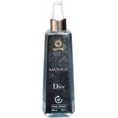 تصویر بادی اسپلش مردانه مانتره مدل SAUVAGE Dior حجم 225 میلی لیتر Mantre SauvageDior Body Splash For Men - 225ml