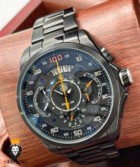 تصویر ساعت مچی مردانه تگ هویر کرنوگراف استیل مشکی صفحه گردTAG HEUER 8747 