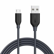 تصویر کابل تبدیل USB به microUSB انکر (Anker) مدل A8133 PowerLine طول 1.8 مترمشکی کابل ویدیویی و اتصالات انکر