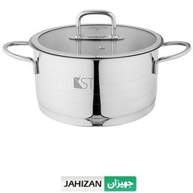 تصویر سرویس قابلمه استیل 11 پارچه 7010 KST steel pot service 11 cloths 7010 kst