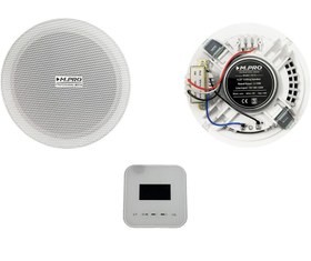 تصویر ست 2 عددی بلندگو سقفی ام پرو و 1 عدد امپلی فایر دیواری 