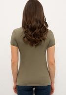 تصویر تی شرت زنانه برند پولو ( US POLO ASAN ) مدل تیشرت سبز پایه - کدمحصول 207694 