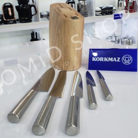 تصویر ست چاقو 6 پارچه کرکماز مدل A501-01 ا Korkmaz Knife set of 6, model A501-01 