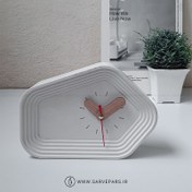 تصویر ساعت رومیزی بتنی 