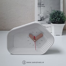 تصویر ساعت رومیزی بتنی 