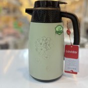 تصویر فلاسک چای یک لیتری شیشه صورتی برند لاویدار (Lavidar) مدل dx01l-62 
