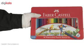 تصویر مداد آبرنگي 48 رنگ فابر-کاستل مدل Sketch ا Faber-Castell 48 Sketch Watercolor Pencils Faber-Castell 48 Sketch Watercolor Pencils