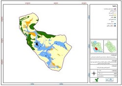 تصویر عنوان نقشه:کاربری اراضی شهرستان فسا 