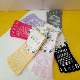 تصویر جوراب یوگا و پیلاتس ضد لغزش روبسته : Yoga socks