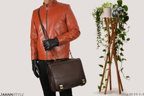 تصویر کیف اداری چرم طبیعی گاوی 