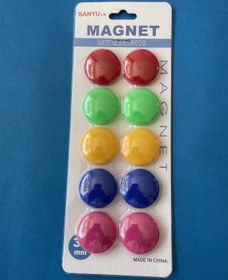 تصویر مگنت دایره ای رنگی 