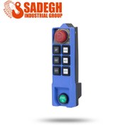 تصویر فرستنده ریموت کنترل 6کلید تک سرعت ججرثقیل سقفی ساگا L8B-TX 