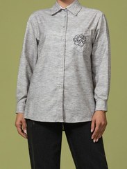 تصویر تونیک زنانه برنس مدل گلسا رنگ آبی تیره 