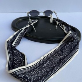 تصویر بند عینک ساتن سورمه ای 