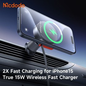 تصویر هولدر شارژر مگ سیف دریچه کولری مک دودو مدل CH-300 Mcdodo CH-300 Wireless Car Charger Holder 15W