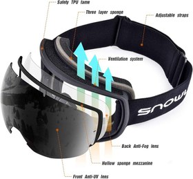 تصویر عینک اسکی Snowledge HB-10A 