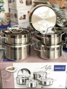 تصویر سرویس قابلمه استیل کرکماز مدل آلفا 