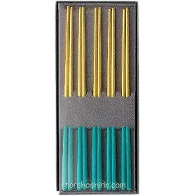 تصویر چاپستیک فلزی 5 جفت 