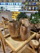 تصویر لیوان چوبی طرح بشکه سایز بزرگ 