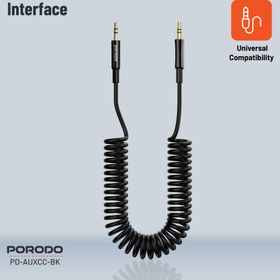 تصویر کابل صوتی AUX مارپیچ پورودو 3.5mm 