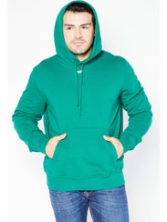 تصویر هودی مردانه آستین بلند با لوگوی گلدوزی شده، سبز برند diesel Men Long Sleeve Embroidered Logo Hoodie, Green