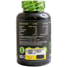 تصویر کپسول ال آرژنین نولیمیت 120 عددی 