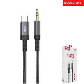 تصویر کابل AUX وابی تایپ C مدل X16 