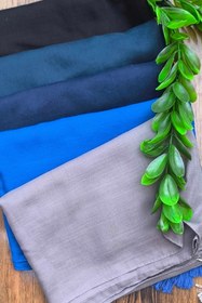 تصویر شال نخی دور دوخت - سرخابی 