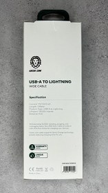 تصویر Green Lion USB-A to Lightning Wide Cable کابل تایپ A به لاینینگ گرین لاین 