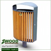 تصویر سطل آشغال چوبی افوربیا ترموود ضد آب-برندzwood 