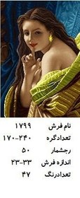 تصویر نخ و نقشه تابلو فرش طرح ژست دخترانه ،کد ۱۷۹۹ 