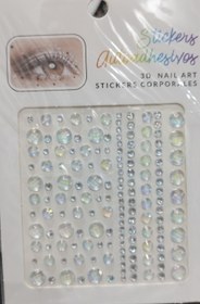 تصویر نگین و مروارید چسبی - طرح ۸ 