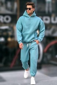 تصویر تیم اصلی Tracksuit با هود آبی روشن مدمکس Madmext 