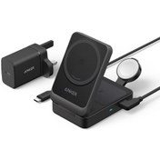 تصویر شارژر رومیزی بی‌سیم انکر MagGo با توان 15 وات Anker MagGo 15W 3-in-1 Charging Station Qi2 Certified Wireless Charger B2557 Anker MagGo 15W 3-in-1 Charging Station Qi2 Certified Wireless Charger B2557