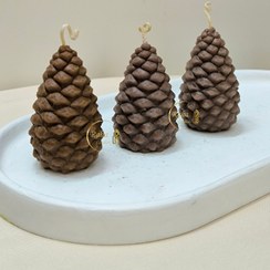 تصویر شمع میوه کاج ۷ سانت رها کندل۶، طرح طبیعی رها مال 