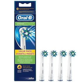 تصویر سری یدک مسواک برقی اورال-بی مدل Cross action بسته 4 عددی Oral B electric toothbrush spare series, Cross action model, pack of 4