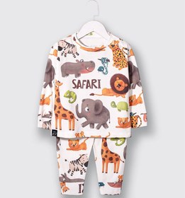 تصویر ست بلوز و شلوار راحتی بچگانه طرح حیوانات Children's comfortable blouse and pants set