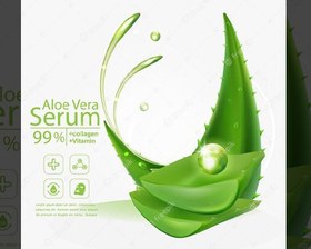 تصویر سرم آلوئه ورا آرایشی مراقبت از پوست – Aloe vera serum for skincare 