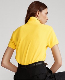 تصویر پولو شرت زنانه Ralph Lauren Skinny Fit Extreme Yellow 