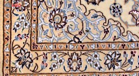 تصویر فرش دستباف گل ابریشم یک و نیم متری گالری سلام کد 961008 