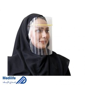 تصویر شیلد محافظ صورت با پوشش جانبی ۳۷ درجه بکر - بسته بندی تکی 