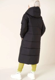 تصویر مانتو پفی بلند کلاهدار T5120 - مشکی برند Bigdart(بیدارت) به رنگ مشکی در دسته کت، پالتو و کاپشن زنانه 