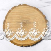 تصویر دانتل شیفون طرح دونه برفی سری B (کد50) 