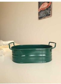 تصویر جعبه و سبد نان تزئینی سبز گالوانیز بادوام Panoramas Home 