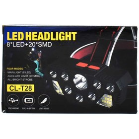 تصویر چراغ پیشانی هدلایت شارژی CL-T28 CL-T28 Rechargeable Headlight