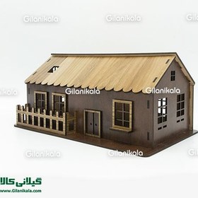 تصویر جادستمال کاغذی چوبی طرح خانه 
