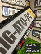 تصویر قاب پلاک SWM مدل سه بعدی Line (R) 