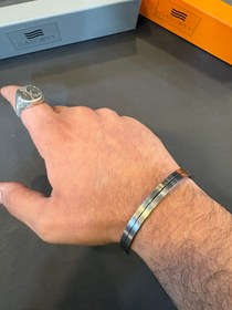 تصویر دستبند استیل بنگل ۳۱۶ 